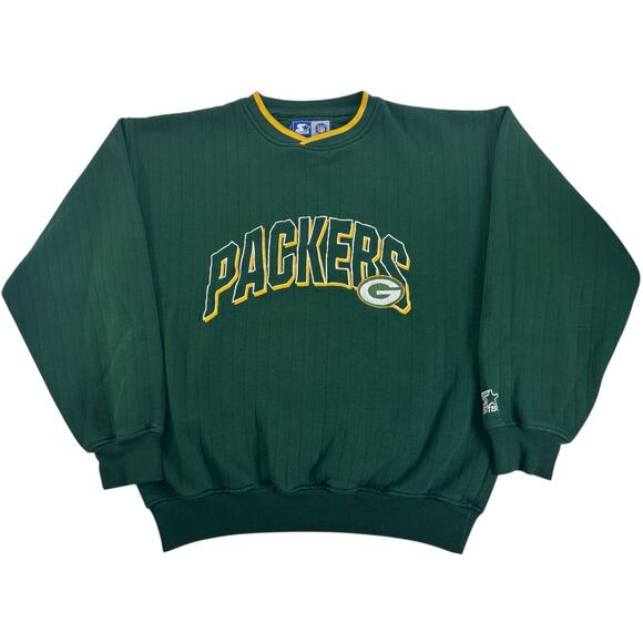 Vintage 90s Green Bay Packers Starter Crewneck Men Medium Embroidered Sweatshirt - Picture 1 of 6